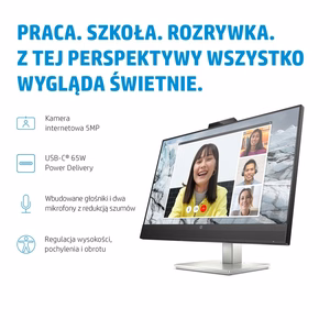 HP E-Series E27m G4 QHD USB-C konverentsmonitor