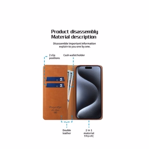 HDD Magnetic Rahakoti Ümbris Samsung A536 A53 5G pruun