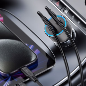 Acefast B21 75 W USB-C + USB-A autolaadija, must