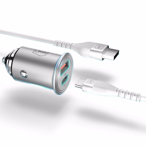 3mk Hyper autolaadija, 45 W, PD/QC/PPS, USB 1A1C, hõbedane