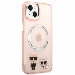 Karl Lagerfeld KLHMP14MHKCP iPhone 14 Plus 6.7 "hardcase roosa / roosa Karl & Choupette Aluminum Magsafe