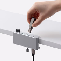 Orico MH4PC jaotur klamberkinnitusega USB-C / 3x USB-A 3.0 + 1x USB-C 3.0 - hõbedane