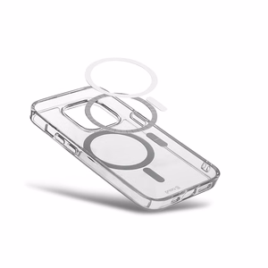 Crong Clear MAG Cover ümbris seadmele iPhone 15 Plus, MagSafe'iga ühilduv, läbipaistev