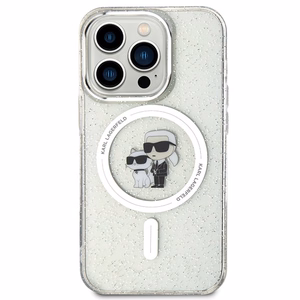 Karl Lagerfeld Karl&Choupette Glitter MagSafe чехол для iPhone 15 Pro - прозрачный