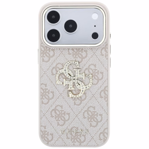 Guess 4G & Big Strass Logo ümbris mudelile iPhone 17 Pro / 18 Pro – värv: roosa