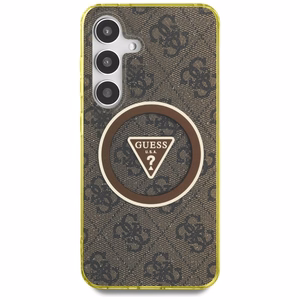 GUESS ümbris jaoks SAMSUNG S25 GUHMS25SHG4PRTGW (Magnetic IML Metal Glitter 4G Circle Triangle) brown