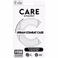 CARE by PanzerGlass Flagship Urban Combat Ümbris jaoks Samsung Galaxy Z Flip 7 FE / Flip 6 - Läbipaistev