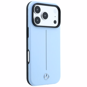 Mercedes Semi Wrap Iconic Line MagSafe nahast ümbris mudelitele iPhone 18 Pro Max / 17 Pro Max, sinine