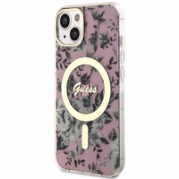Guess GUHMP14MHCFWSP iPhone 14 Plus 6.7" roosa/roosa hardcase Flower MagSafe