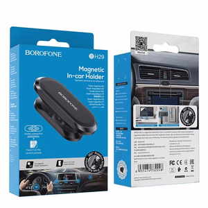 Car phone hoidja Borofone BH29 jaoks centre console, magnetic fixing, must