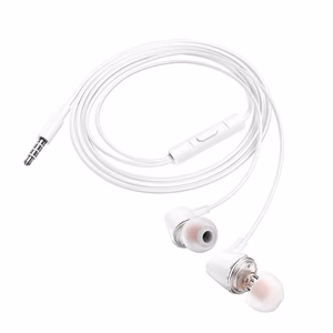 HOCO wire kõrvaklapid Jack 3,5 mm with microphone M107 valge