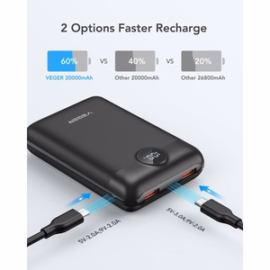 Powerbank Veger S20 (W2053) PD QC3.0 2A 22,5W 20000 mAh must