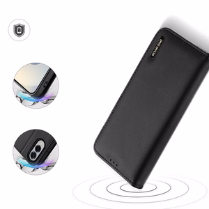 Чехол Dux Ducis Hivo для Samsung Galaxy S25 Edge с откидной крышкой и RFID-защитой - чёрный