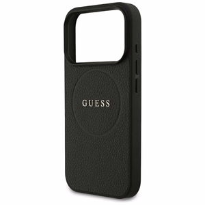Guess Grained Gold Ring MagSafe ümbris mudelile iPhone 18 Pro / 17 Pro – värv: must