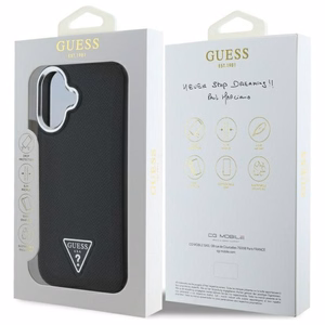 Guess Grained Triangle MagSafe ümbris jaoks iPhone 16 - must
