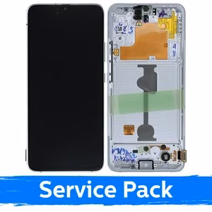 LCD ekraan ühilduv Samsung A908 A90 5G 2019 valge raamiga (Service Pack)