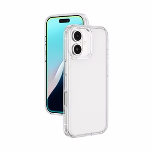 AmazingThing Minimal Ümbris jaoks iPhone 16 Plus Silicone Ümbris - Läbipaistev