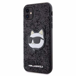Karl Lagerfeld KLHCN61G2CPK iPhone 11 / Xr 6.1" чёрный/чёрный хардкейс Glitter Choupette Patch