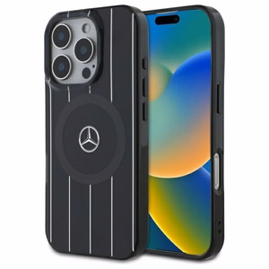 Mercedes MB Double Layer Crossed Lines MagSafe iPhone 16 Pro Ümbris - must