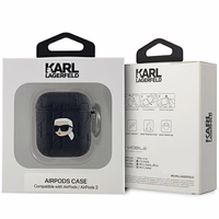 Karl Lagerfeld Monogram Karl Head ümbris jaoks AirPods 1 / 2 - must