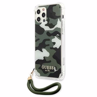 Guess GUHCP12LKSARKA iPhone 12 Pro Max 6.7" roheline/khaki värvi kõvakott Camo Collection