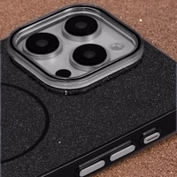 Glitter Thin Mag ümbris jaoks iPhone 12 / 12 Pro 6,1" must