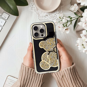 TEDDY BEAR Ümbris jaoks IPHONE 12 MINI kuldne