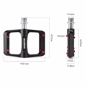 Rockbros BP2603 jalgratta platvormpedaalid titaanteljel ja magneesiumisulamist laagritega – mustad