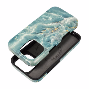 Ümbris jaoks iPhone 15 PRO Forcell F-Protect Mirage compatible with Magsafe Military Drop-Test roheline marble