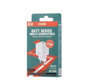 REMAX WALL LAADIJA BATT SERIES PD QC 33W RP-U26 1xUSB + 1xUSB-C valge