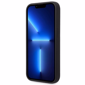 Guess Silicone Vintage kuldne Logo iPhone 14 Pro Ümbris - must