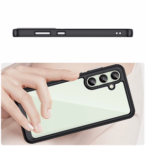 Outer Space Ümbris with Gel Frame jaoks Samsung Galaxy S24 FE - must