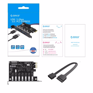 Orico PVU3 PCIe laienduskaart 7 USB 3.0 pesaga lauaarvutitele – must