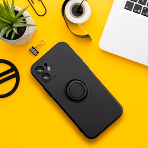 Silikoonist ümbris sõrmusega Xiaomi Redmi Note 15 5G must