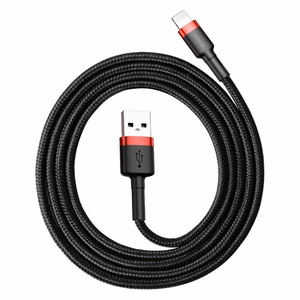 Baseus Cafule USB Lightning Cable 2.4A 1m (Punane+Must)