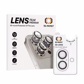 Tempered glass Tel Protect 3D Lens on camera jaoks Iphone 16/16 Plus läbipaistev (lens 2 pieces)