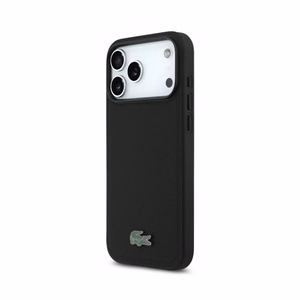 Case Lacoste PVC Petit Pique Semi Wrap Embossed MagSafe Apple iPhone 18 Pro Max black