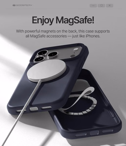 Ümbris Mercury Pure Magsafe Silicon Ümbris Apple iPhone 17 Pro dark sinine