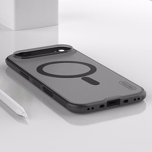 Nillkin Super Frosted Shield Pro MagSafe Compatible Ümbris jaoks iPhone 17 Air - Läbipaistev Must