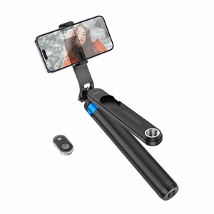 Selfie kepp Hoco statiiv juhtmevaba puldiga K22 must