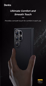 Benks Magnetic Armor Pro Kevlar Ümbris 600D (0041) jaoks Samsung Galaxy S24 Plus must