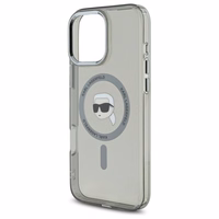 Karl Lagerfeld IML Metal Karl Head MagSafe iPhone 16 Pro Ümbris - must