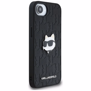 Karl Lagerfeld Monogram Choupette Head Pin iPhone 16e Ümbris - Must