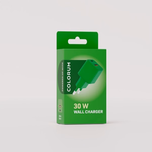 COLORUM wall laadija USB-A + USB-C PD 30W CLS30-AC-04 xGreen
