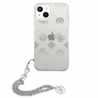 Guess GUHCP13SKPESI iPhone 13 mini 5.4" hõbedane/hõbedane kõvakott Peony Chain Collection