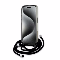 Karl Lagerfeld IML Crossbody Monogram Karl & Choupette Head MagSafe Ümbris jaoks iPhone 15 Pro Max - must