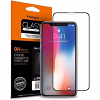 Spigen Glass FC karastatud klaas musta raamiga iPhone X / XS / 11 Pro jaoks