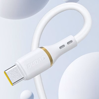Dudao L25L USB-A - Lightning kaabel 1m 30W pehme silikoonpunutisega - valge