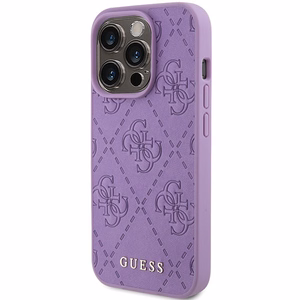 Guess чехол для iPhone 15 Pro GUHCP15LP4EPMU (Quilted 4G Classic) светло-фиолетовый