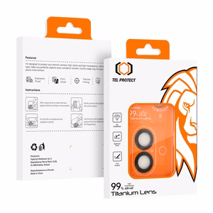 Tempered glass Tel Protect Titanium Lens 99% AR on camera jaoks Iphone 17 läbipaistev (lens 2 pieces)